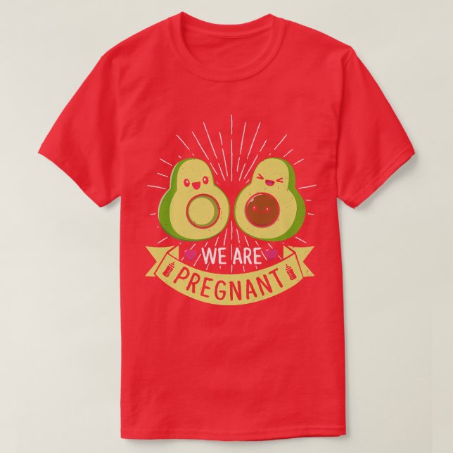 Wir sind schwanger Mamacado Avocado Zukünftige Elt T-Shirt (Design vorne)