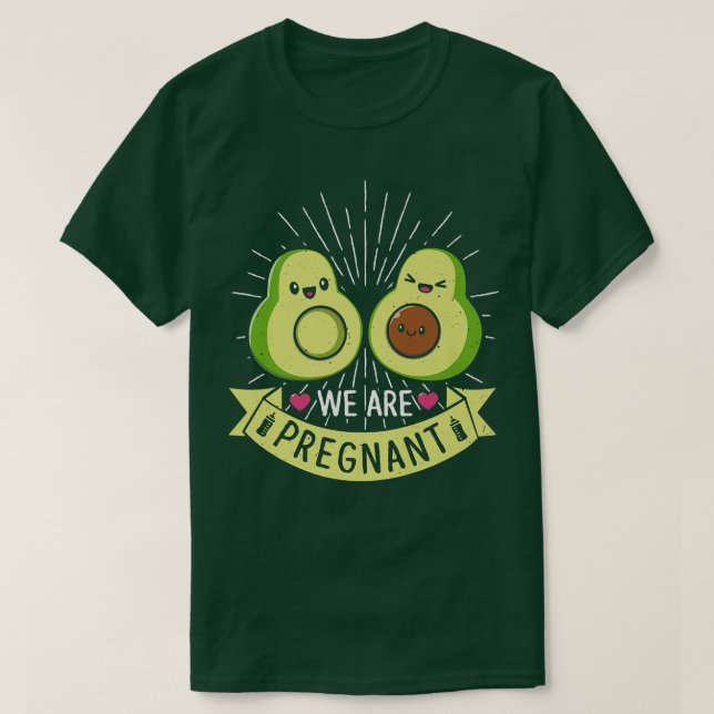 Wir sind schwanger Mamacado Avocado Zukünftige Elt T-Shirt (Design vorne)
