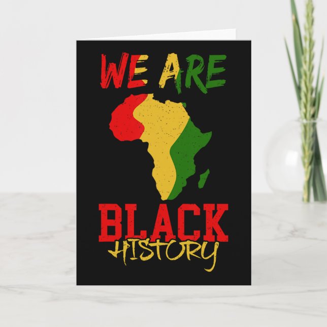 Wir sind Schwarze Geschichte Monat Afrika Karte Af (Vorderseite)