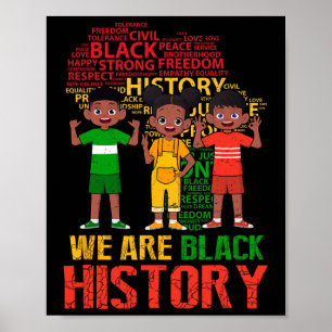 Wir sind Schwarze Geschichte Monat Afroamerikanisc Poster