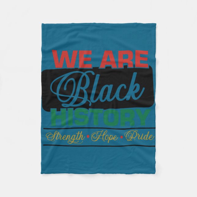 Wir sind schwarze Geschichte stolz juneteenth  Fleecedecke (Vorderseite)