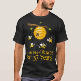 Wir sind seit 37 Jahren Honeys. 37. Hochzeit T-Shirt
