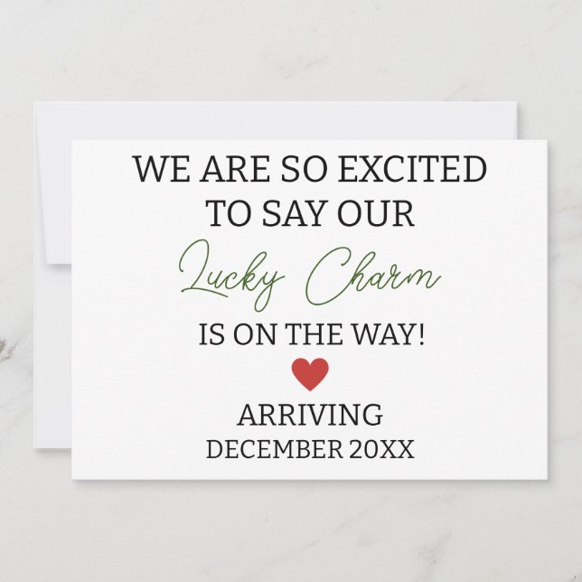 Wir sind so aufgeregt, unsere glückliche Schwanger Ankündigung (Vorderseite)
