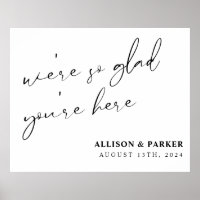 Wir sind so froh, dass du hier bist, als du heirat