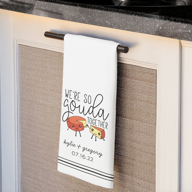 Wir sind so Gouda Zusammen Niedlicher Funny Cheese Geschirrtuch (Von Creator hochgeladen)