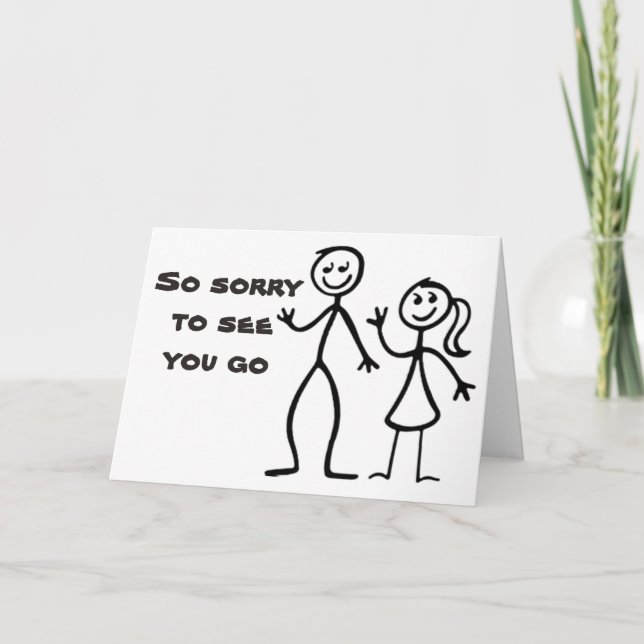 "WIR SIND SO SORRY" VERLASSEND / WIR WERDEN IHNEN  KARTE (Vorderseite)