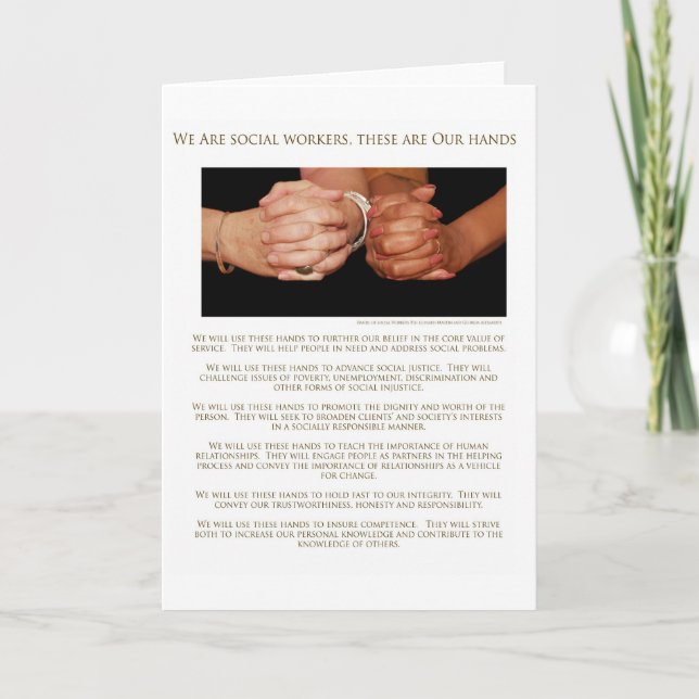Wir sind Sozialarbeiter Karte (Vorderseite)