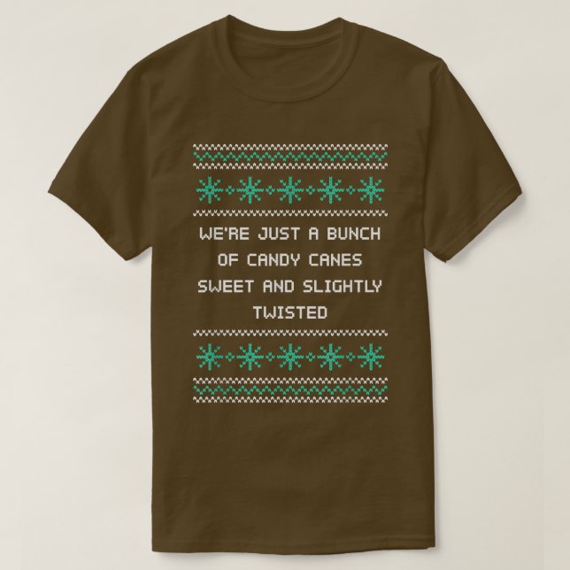 Wir sind süße Candy Canes und weiße Weihnachtsmädc T-Shirt (Design vorne)