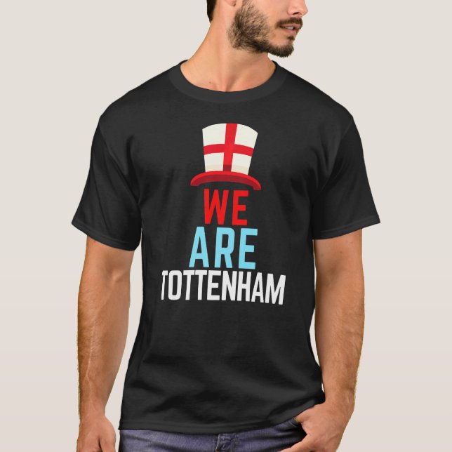 Wir sind Tottenham England Flag Sport T-Shirt (Vorderseite)