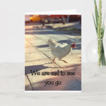 Wir sind traurig, dich gehen zu sehen