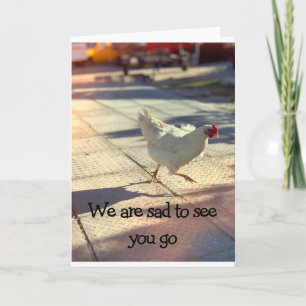 Wir sind traurig, dich gehen zu sehen karte