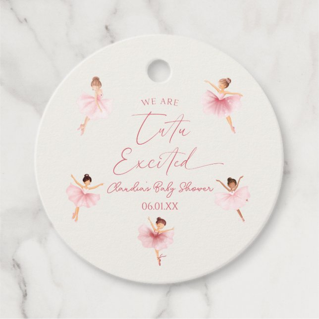 Wir sind Tutu aufgeregt Ballerina Ballet Baby Dusc Geschenkanhänger (Vorderseite)