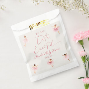 Wir sind Tutu aufgeregt Ballerina Pink Baby Dusche Geschenktütchen
