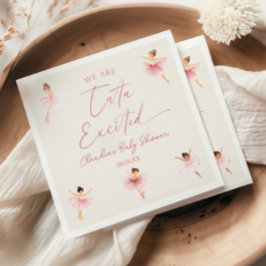 Wir sind Tutu aufgeregt Ballerina Pink Baby Dusche Serviette