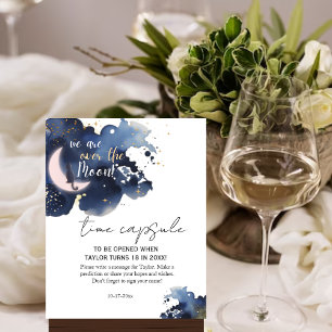 Wir sind über dem Mond Baby Dusche blau Time Kapse Poster