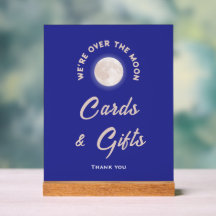 Wir sind über dem Mond Baby-Duschkarten & Geschenk