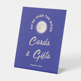 Wir sind über dem Mond Baby-Duschkarten & Geschenk Sockelschild