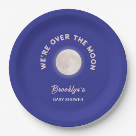 Wir sind über dem Mond Baby Duwer Fun Gender Neutr Pappteller