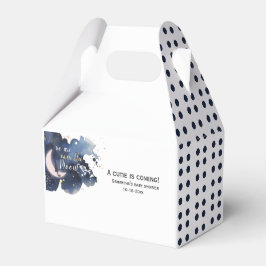 Wir sind über dem Mond, Babydusche blau Geschenkschachtel