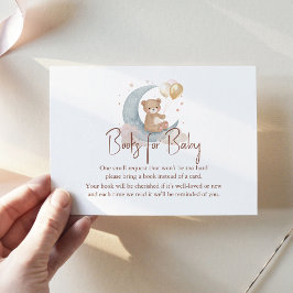 Wir sind über dem Mond und haben Bärenbücher für B Mitteilungskarte