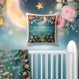 Wir sind über dem Mond und sind über dem Blumengar Kissen