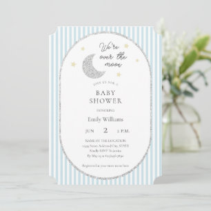 Wir sind über den Mond Baby Shower Einladung
