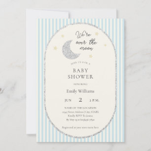 Wir sind über den Mond Baby Shower Einladung