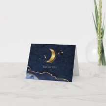 Wir sind über den Mond Gold Sterne Blau Baby Showe