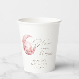 Wir sind über der Mond-Girl-Babydusche Pappbecher