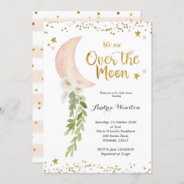 Wir sind über die Mond Baby Dusche Einladung