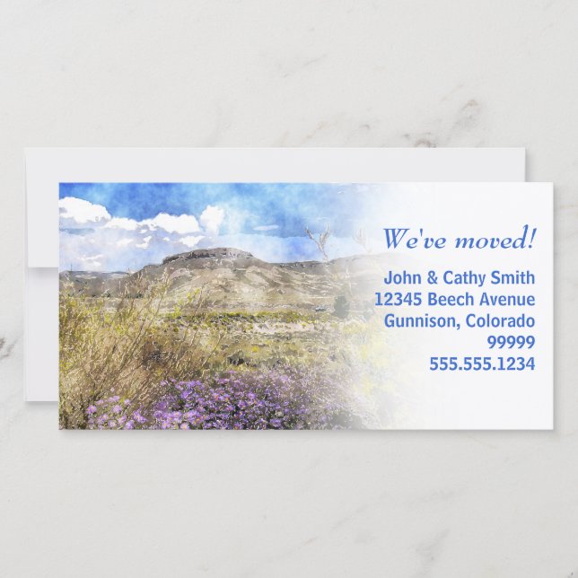 Wir sind umgezogen! Adressenänderung für benutzerd Ankündigung (Vorderseite)