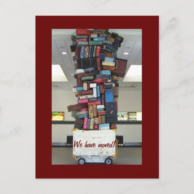 Wir sind umgezogen! ankündigungspostkarte (Vorderseite)
