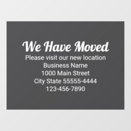 Wir sind umgezogen Bitte besuchen Sie unsere neue  Fensteraufkleber