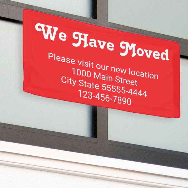 Wir sind umgezogen Bitte besuchen Sie unseren neue Banner (Äußeres Gebäude)