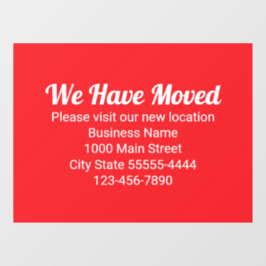 Wir sind umgezogen Bitte besuchen Sie unseren neue Fensteraufkleber