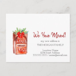 Wir sind umgezogen, Briefkasten Brief an den Weihn Ankündigungspostkarte