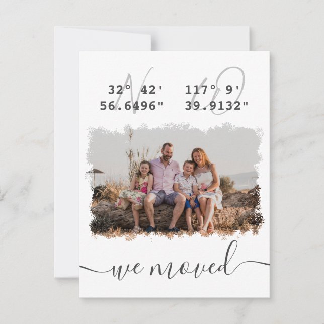 "Wir sind umgezogen" DMS koordiniert das Foto der  Ankündigung (Vorderseite)