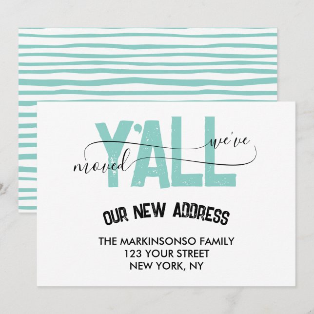 Wir sind umgezogen Eure Umzugsankündigung Einladung (Vorne/Hinten)