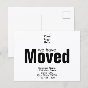 Wir sind umgezogen Markenbewusste Umzugsankündigun Postkarte