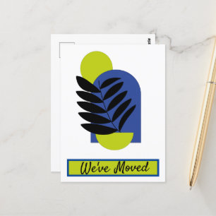 Wir sind umgezogen Neue Adresse Abstrakte Botanik Postkarte