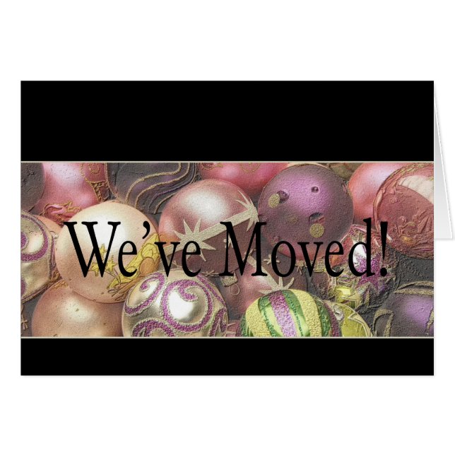 Wir sind umgezogen - neue Weihnachtskarte für die  (Vorderseite (Horizontal))