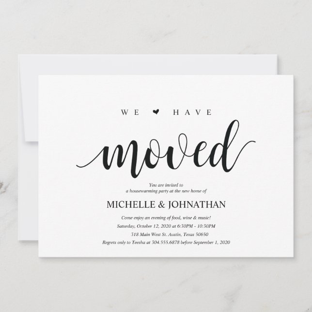 Wir sind umgezogen, Party Einladungen für den Haus (Vorderseite)