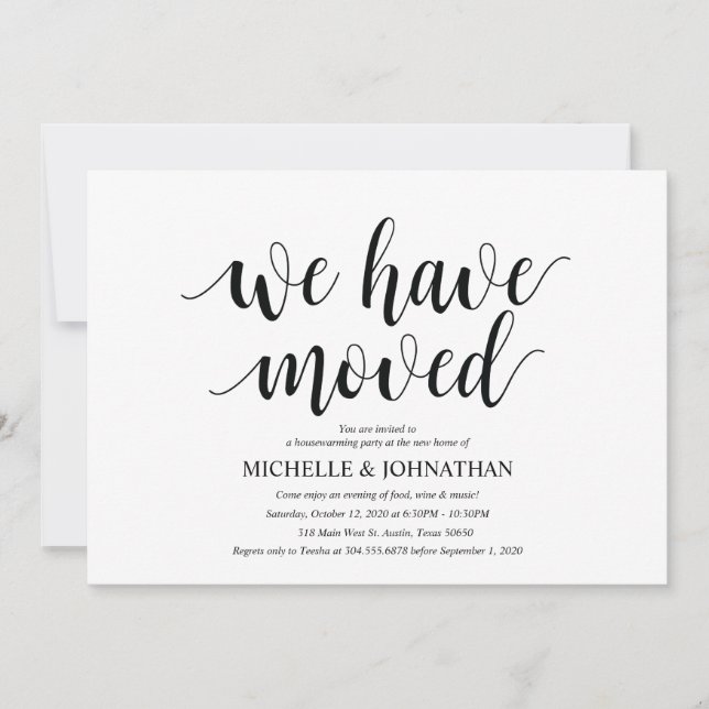 Wir sind umgezogen, Party Einladungen für den Haus (Vorderseite)