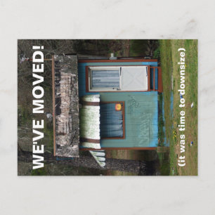 Wir sind umgezogen - Umzugs Postkarte