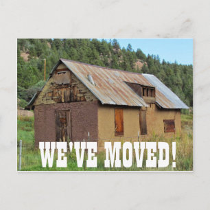 Wir sind umgezogen - Umzugs Postkarte