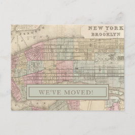 Wir sind umgezogen - Vintage Karte von New York Ci