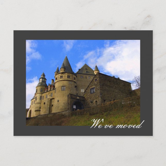 Wir sind umgezogen - vollständig anpassbar! ankündigungspostkarte (Vorderseite)