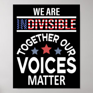 Wir sind unteilbar zusammen unsere Stimmen Poster