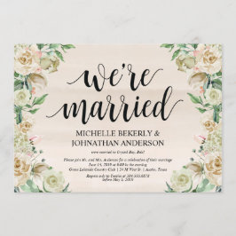 Wir sind verheiratet Elopement Empfang Einladungsk Einladung