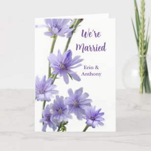 Wir sind verheiratet Hochzeitsanzeige Chicorée Einladung